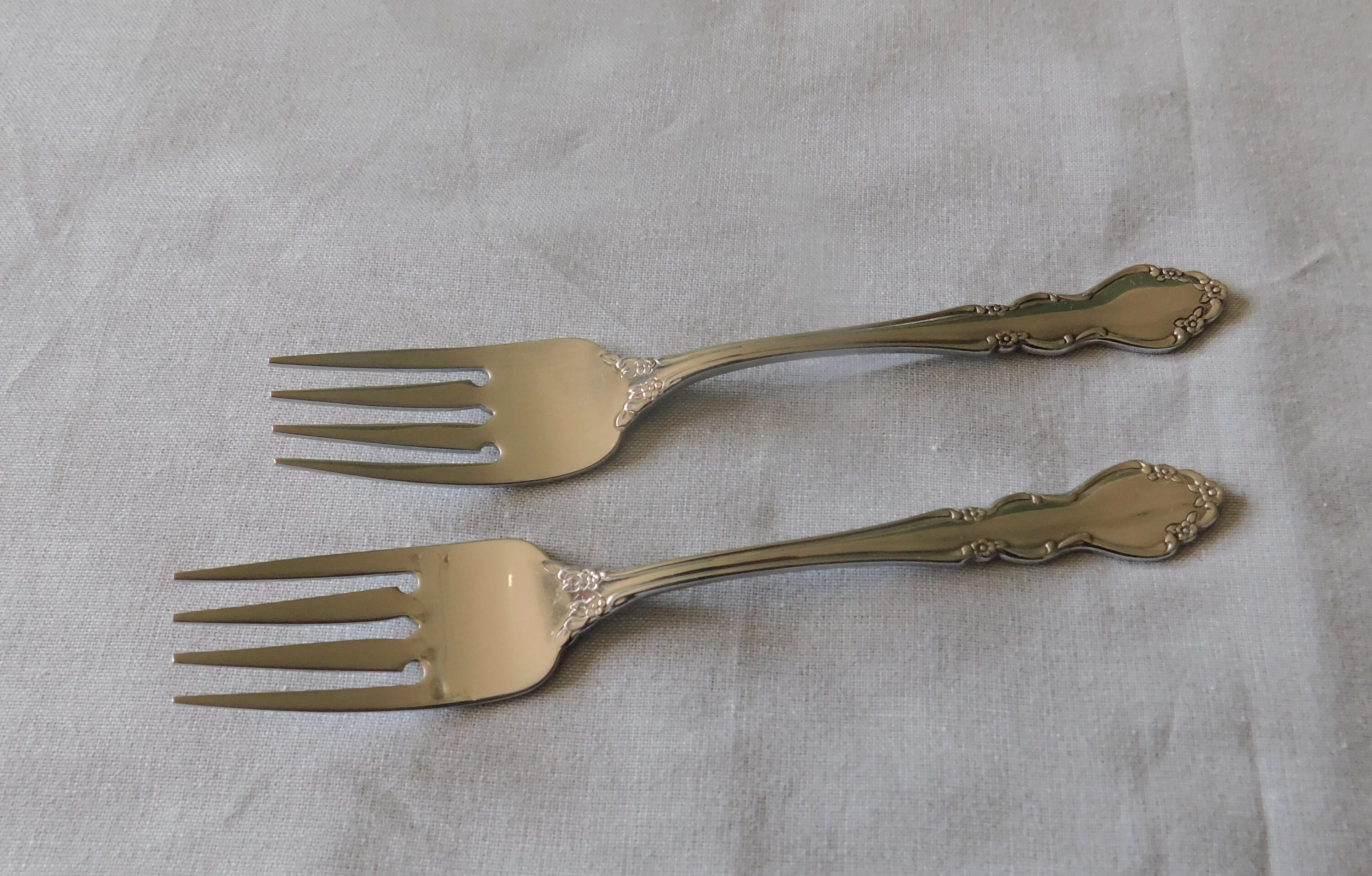 Oneida Stainless DOVER Pair Salad Forks 6 1/2 Etsy