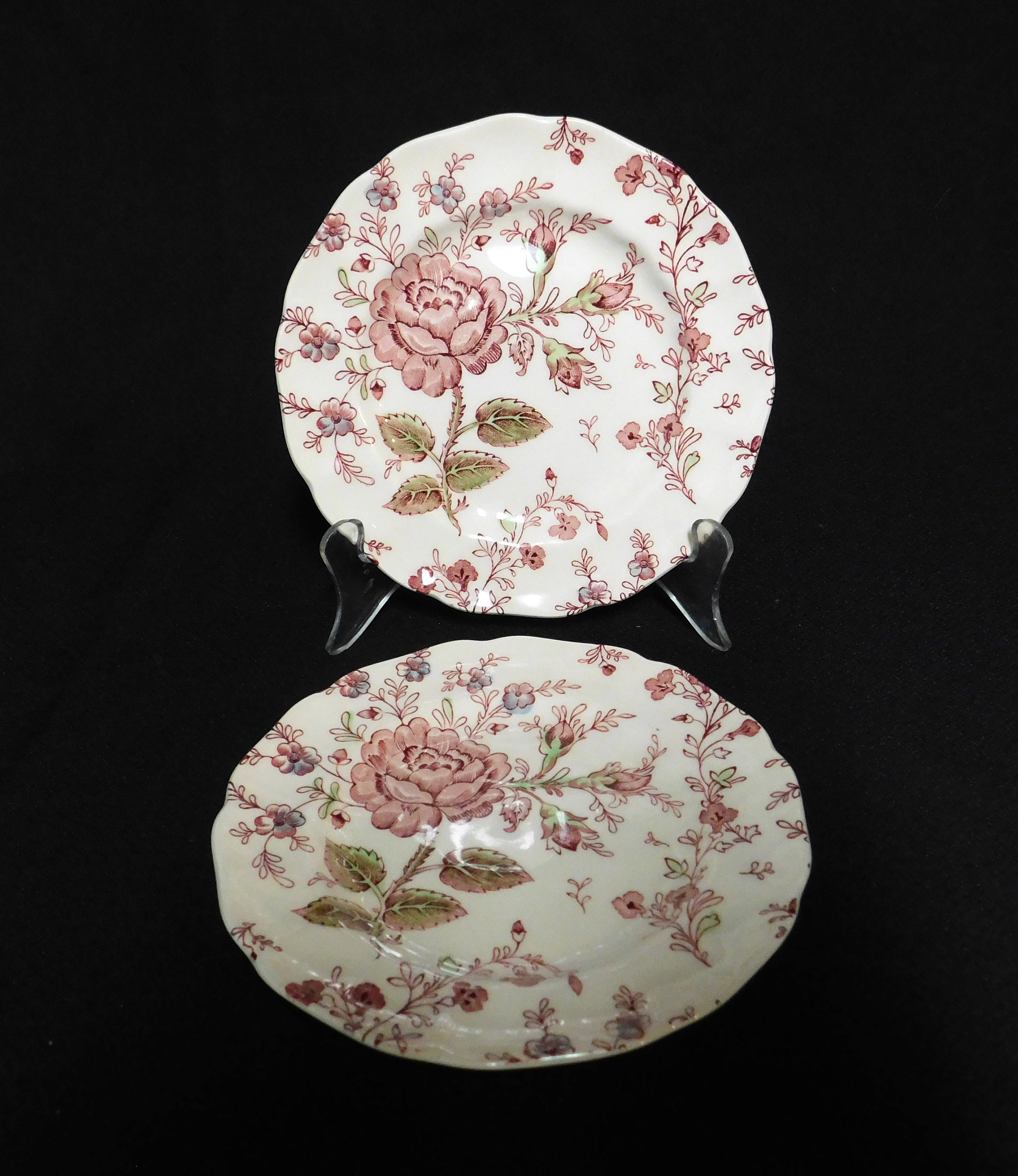 Johnson Brothers ROSE CHINTZ Paire Pain & Beurre Assiettes 6 Etsy France