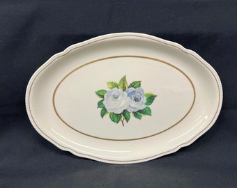 Castleton (USA) YORK ROSE Oval Serving Platter 13 3/8"