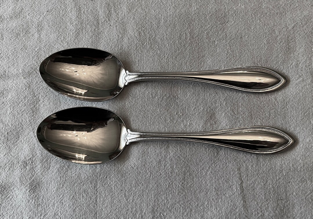 Oneida Stainless ARBOR/AMERICAN HARMONY Pair Soup/place Spoons 7 3/8 Etsy