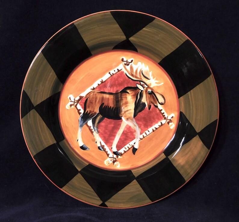 Zrike OUTPOST Dinner Plate Moose 11 1/4 Etsy