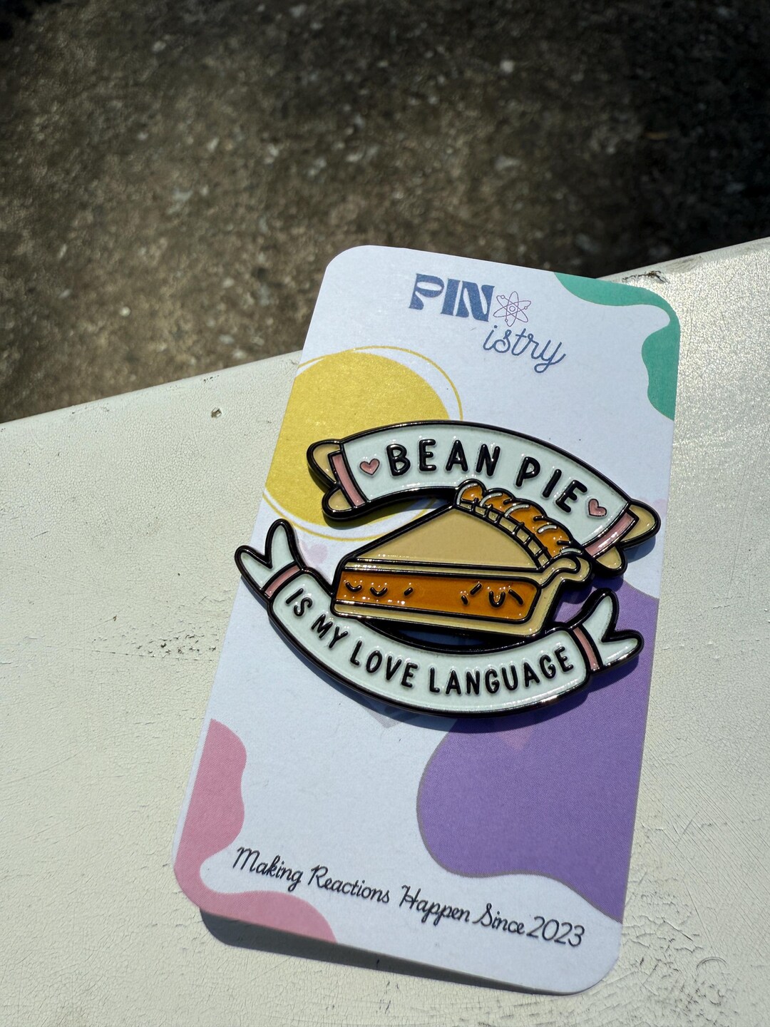 Bean Pie is My Love Language Enamel Pin | Muslim Culture Foodie Pin ...