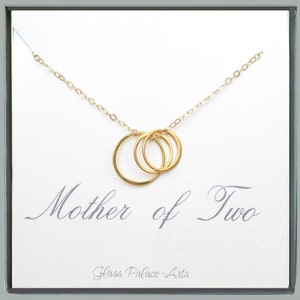 Sterling Silver Eternity Necklace: Two Daughters Gift from Mom