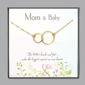 Mom and Baby Infinity Necklace: Sterling Silver, Rose Gold