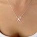 Sterling Silver Butterfly Necklace Pendant, Dainty Gold Butterfly Necklace For Women, Cute Simple Charm Jewelry, Gift For Teenage Girlfriend