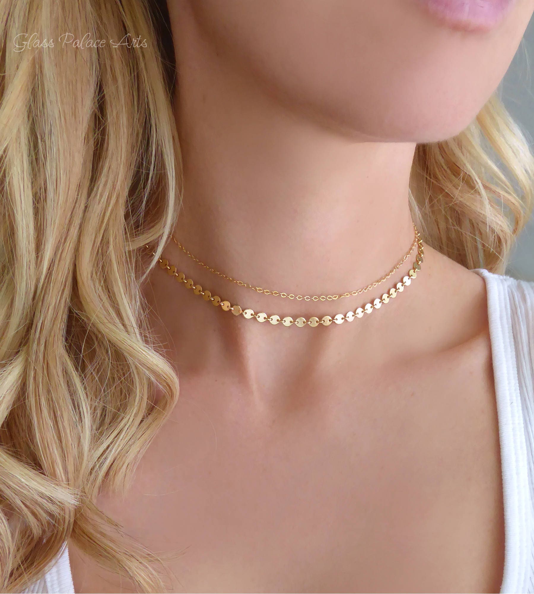 Sterling Silver Choker Necklace Set for 