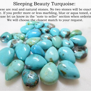 Sleeping Beauty Turquoise Necklace Silver, Multi Strand Turquoise Necklace For Women, Genuine Turquoise Jewelry Gold, Teardrop Pendant image 4