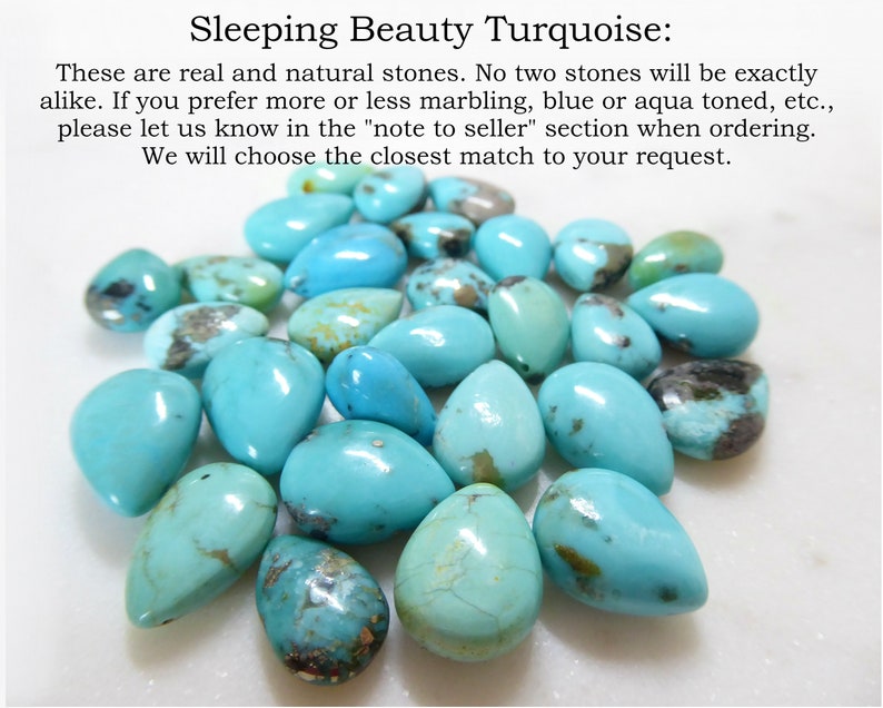 Sleeping Beauty Turquoise Necklace Silver, Multi Strand Turquoise Necklace For Women, Genuine Turquoise Jewelry Gold, Teardrop Pendant image 4