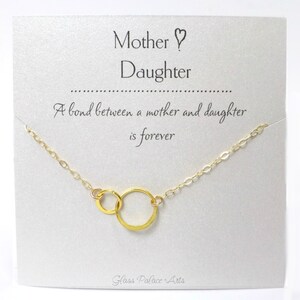 Mother daughter circle necklace gold Clearance