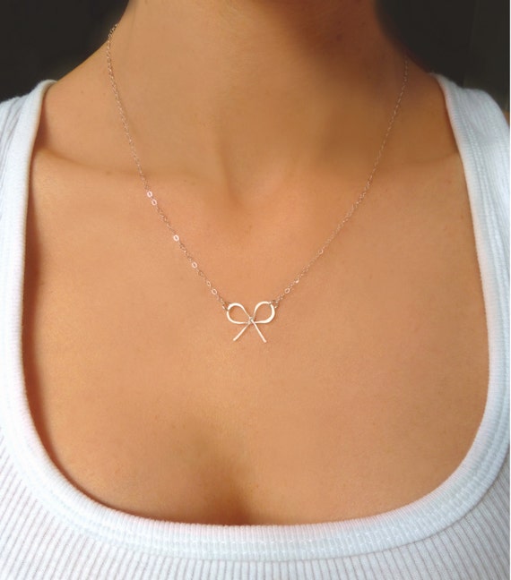 The Knot of Destiny Layered Bow Necklace - Silver