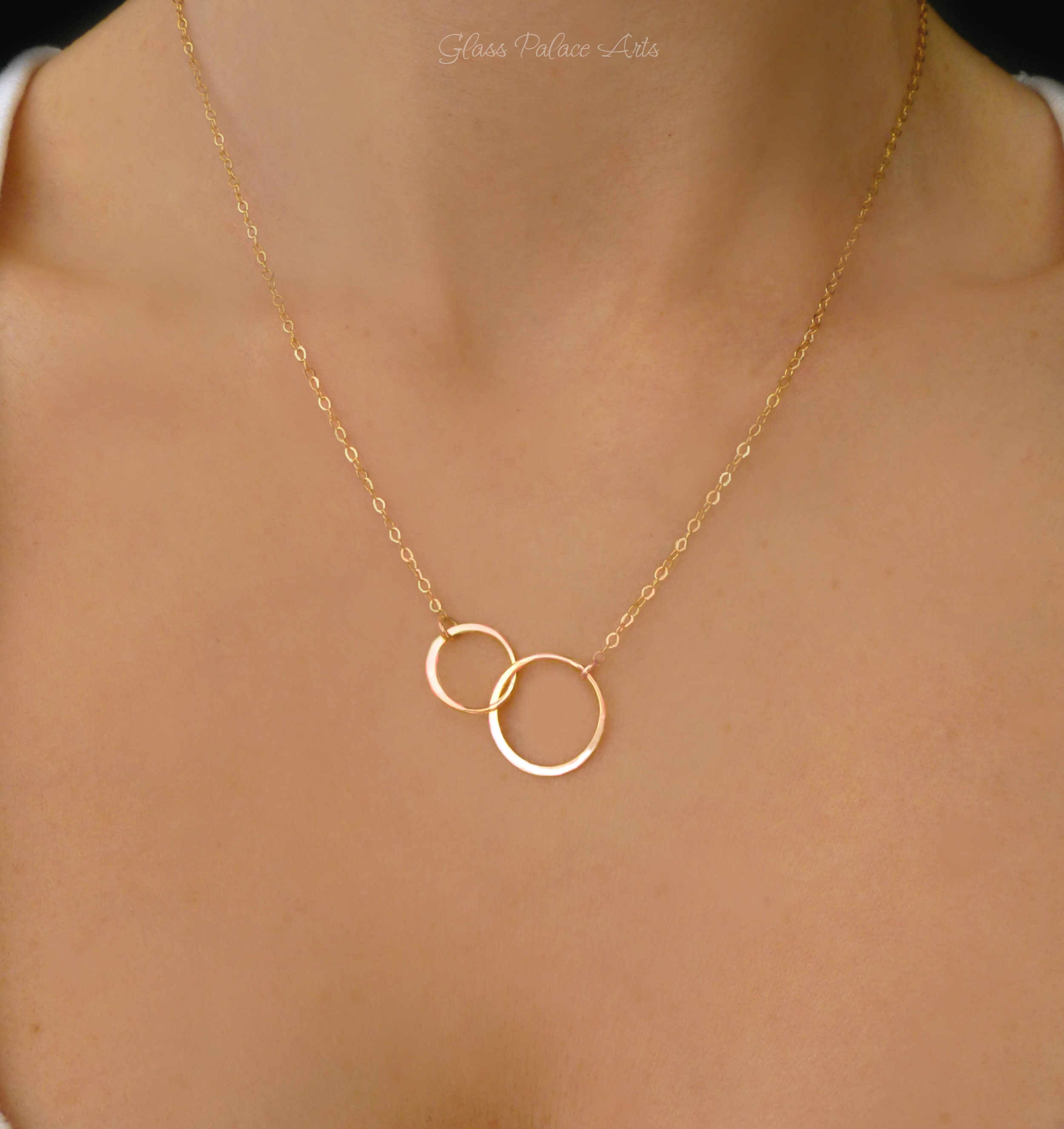 14k Yellow, White or Rose Gold Circle & Bar Lariat Necklace, 16-18 In. -  The Black Bow Jewelry Company