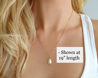 ネックレス・ペンダント Teardrop Pearl Pendant Necklace Mikimoto Pearl Teardrop Necklace - R.F. Moeller Jeweler