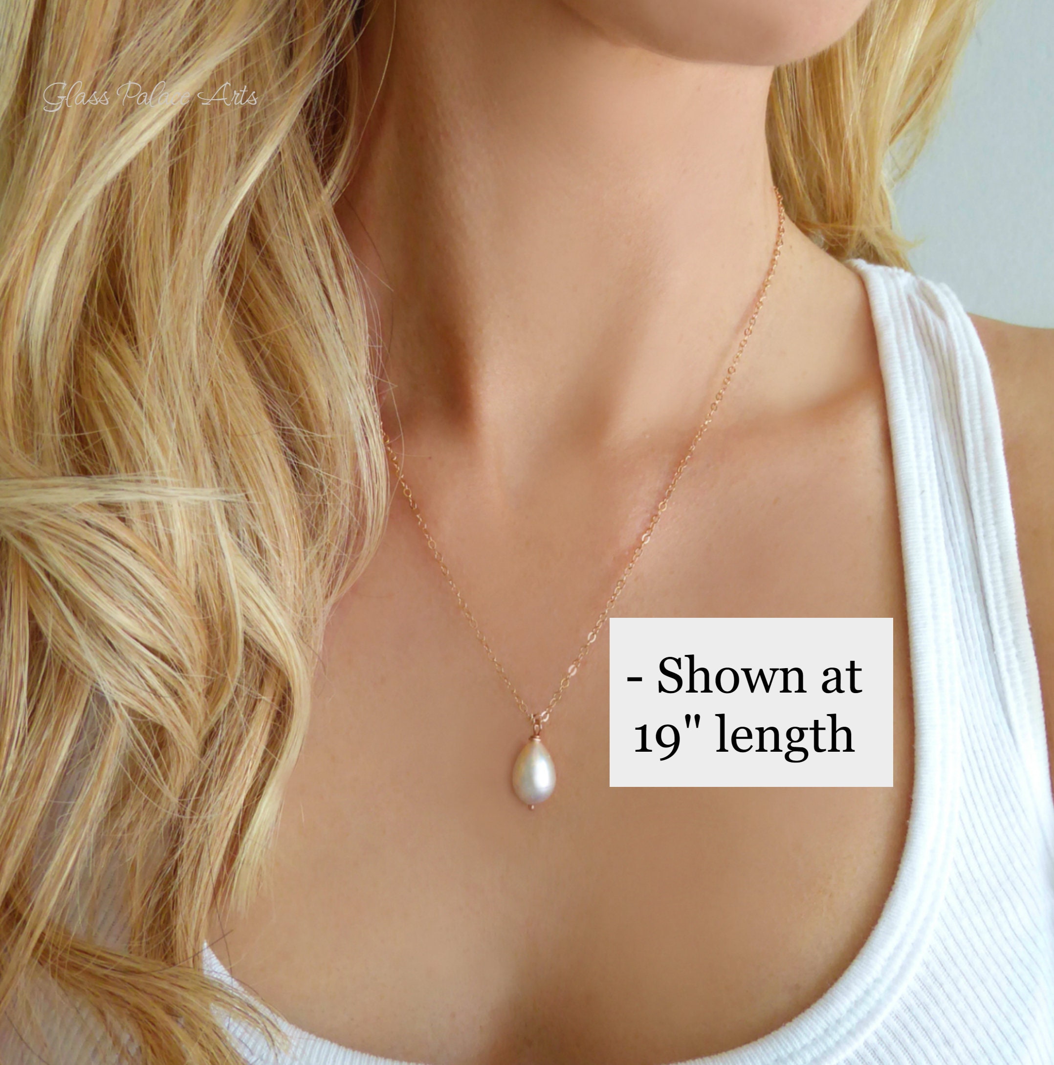 ★HAS★ HE047 FreshWater Pearl ribbon drop necklace HE047 FreshWater Pearl & ribbon drop necklace - 감도 깊은