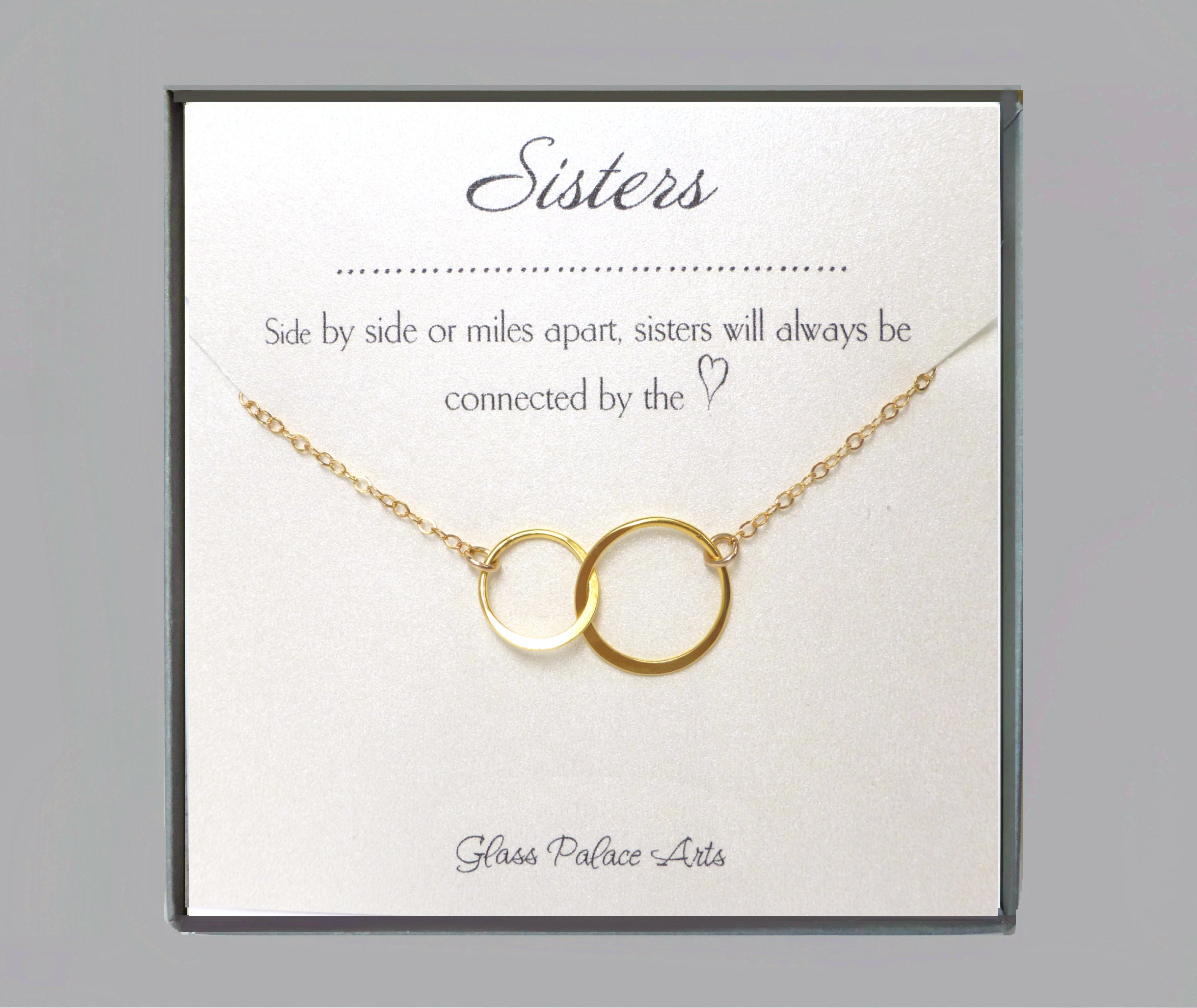 Sister Necklace Gift Interlocking 