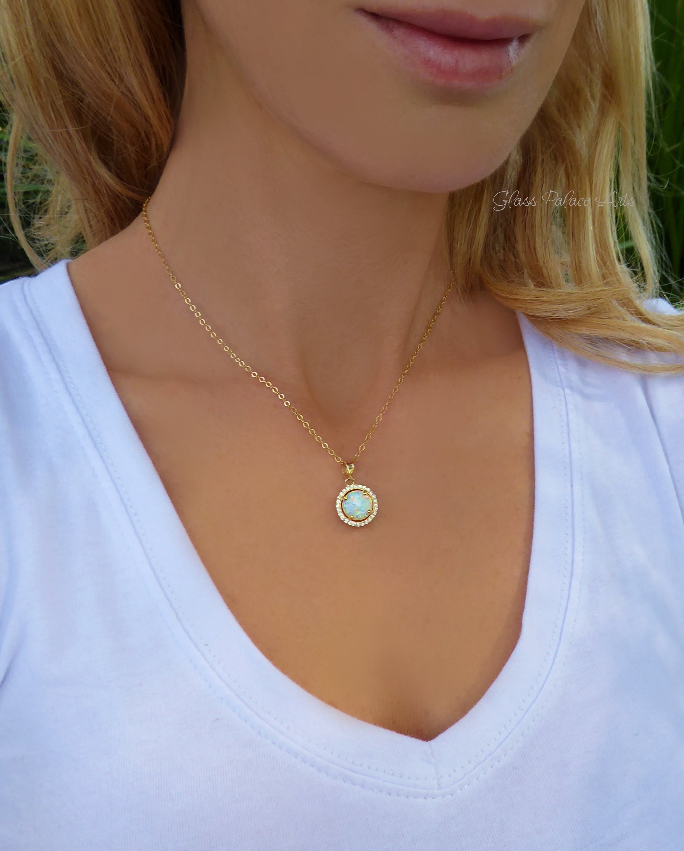 ☆Hei☆ yellow opal necklace HE24FANFW571XXFR Le Vian Opal Necklace 1/4 ct tw Diamonds 14K Honey Gold
