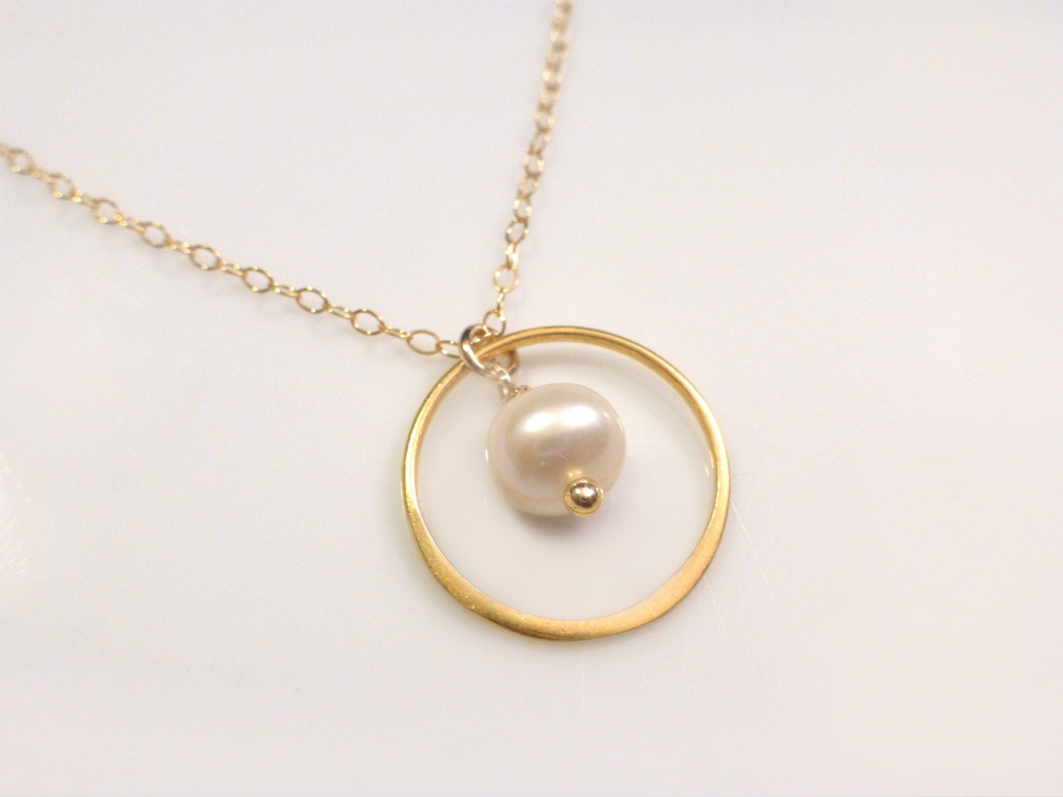 Dainty Freshwater Pearl Necklace for Women Rose Gold Pearl - Etsy
