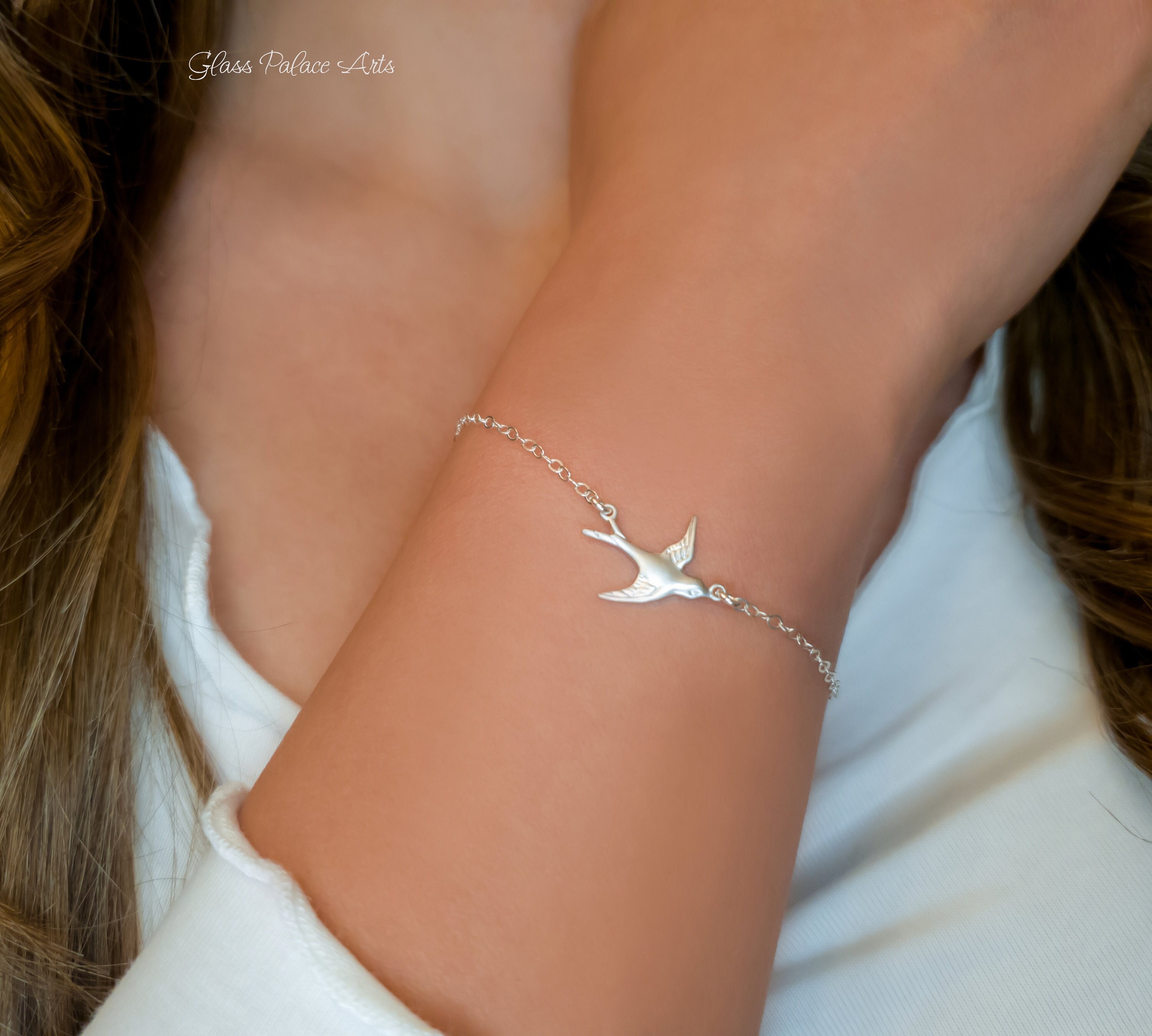 Bird charm bracelet deals