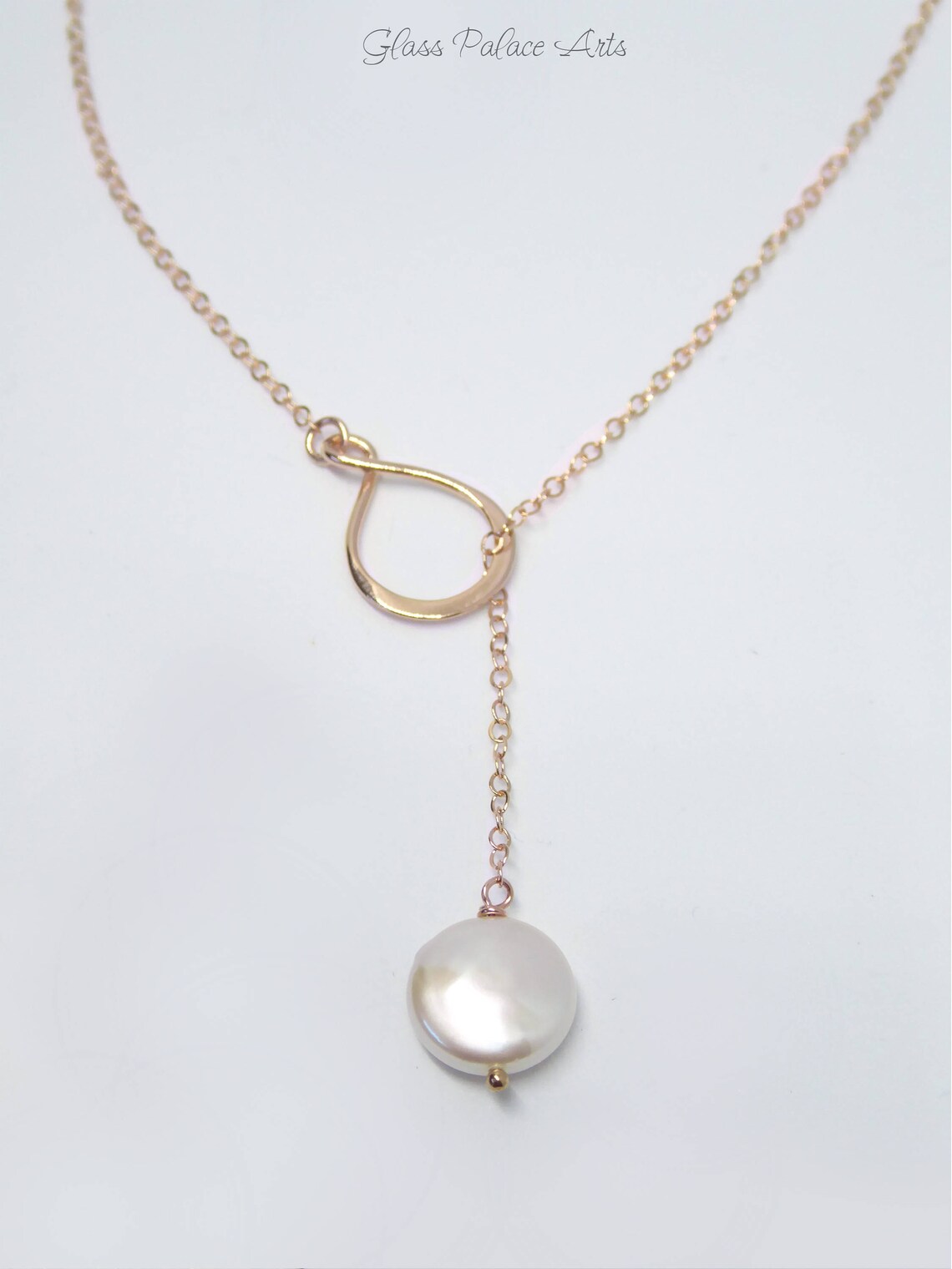 Long Pearl Lariat Y Necklace Freshwater Pearl Necklace for Etsy