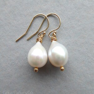 Real Pearl Earrings Simple Ivory Pearl Wedding Earrings - Etsy
