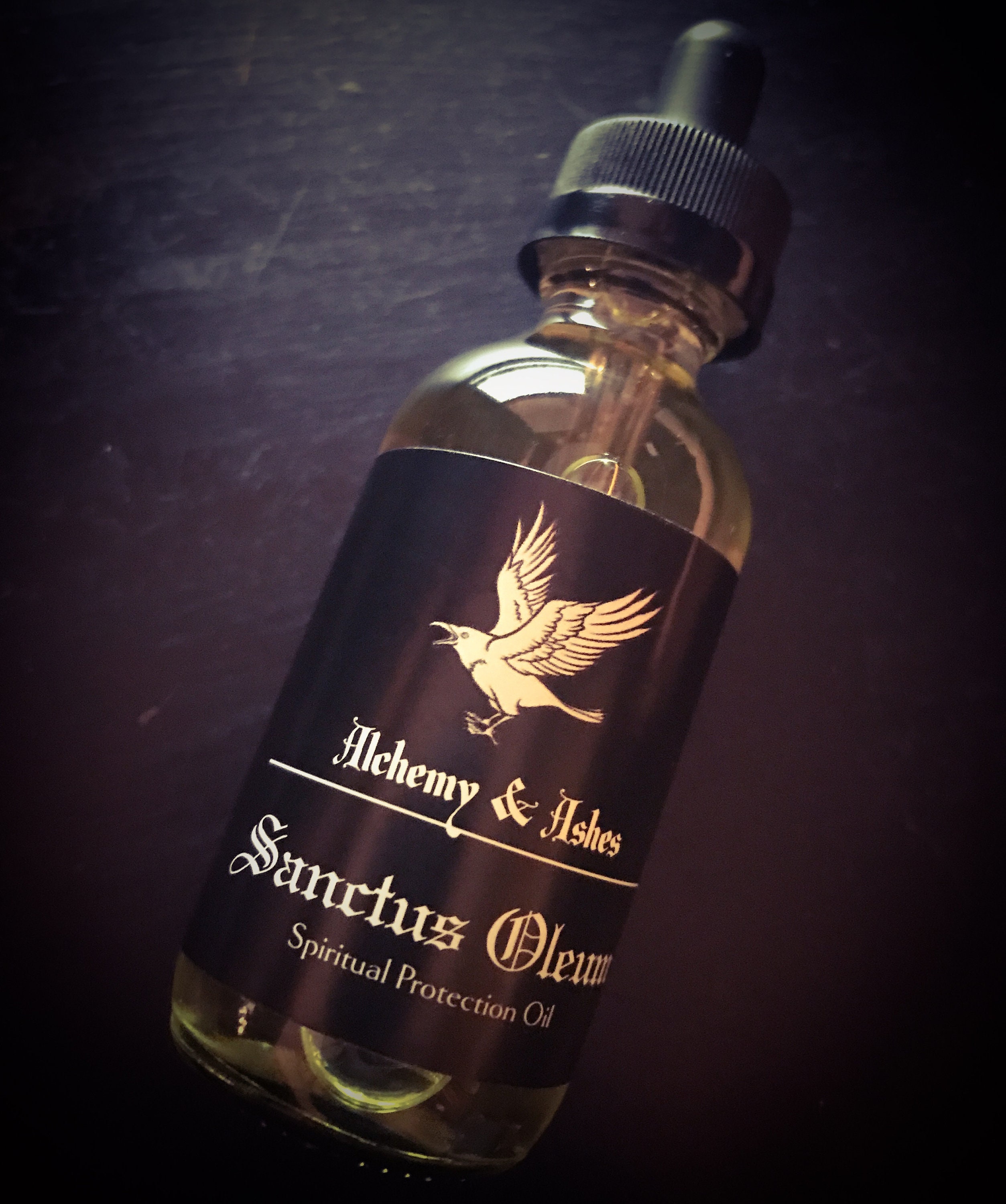 SANCTUS OLEUM~Protect Oil~ Handmade w/Oils, herbs, Black Tourmaline -for ritual, protection, anoint, consecrate Pagan, witch, witchcraft