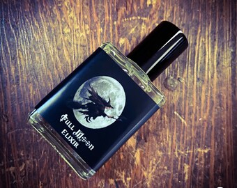 FULL MOON ELIXIR~ essential oils perfume ~ roller bottle- Violet, Almond, Honey, Sandalwood; Gift for Her; Witch gift; Ritual