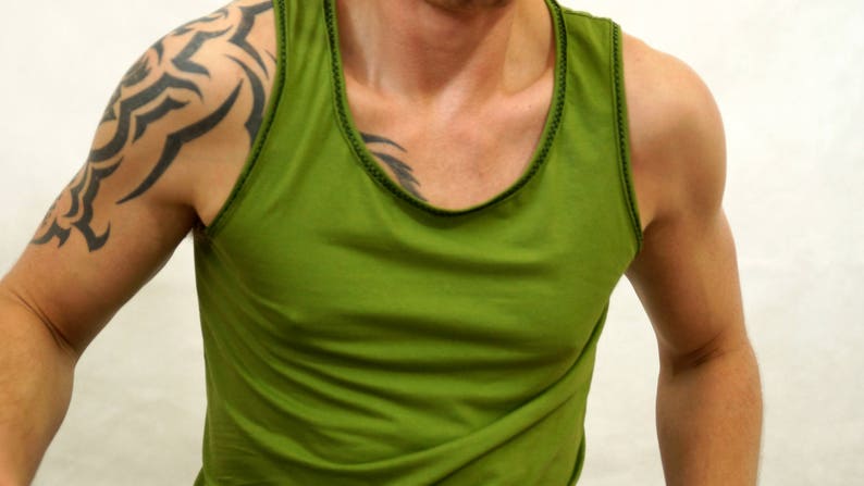 icancu Tank Top colour made to measure Yoga Kundalini Yoga black white i can cu Mens Handmade vest