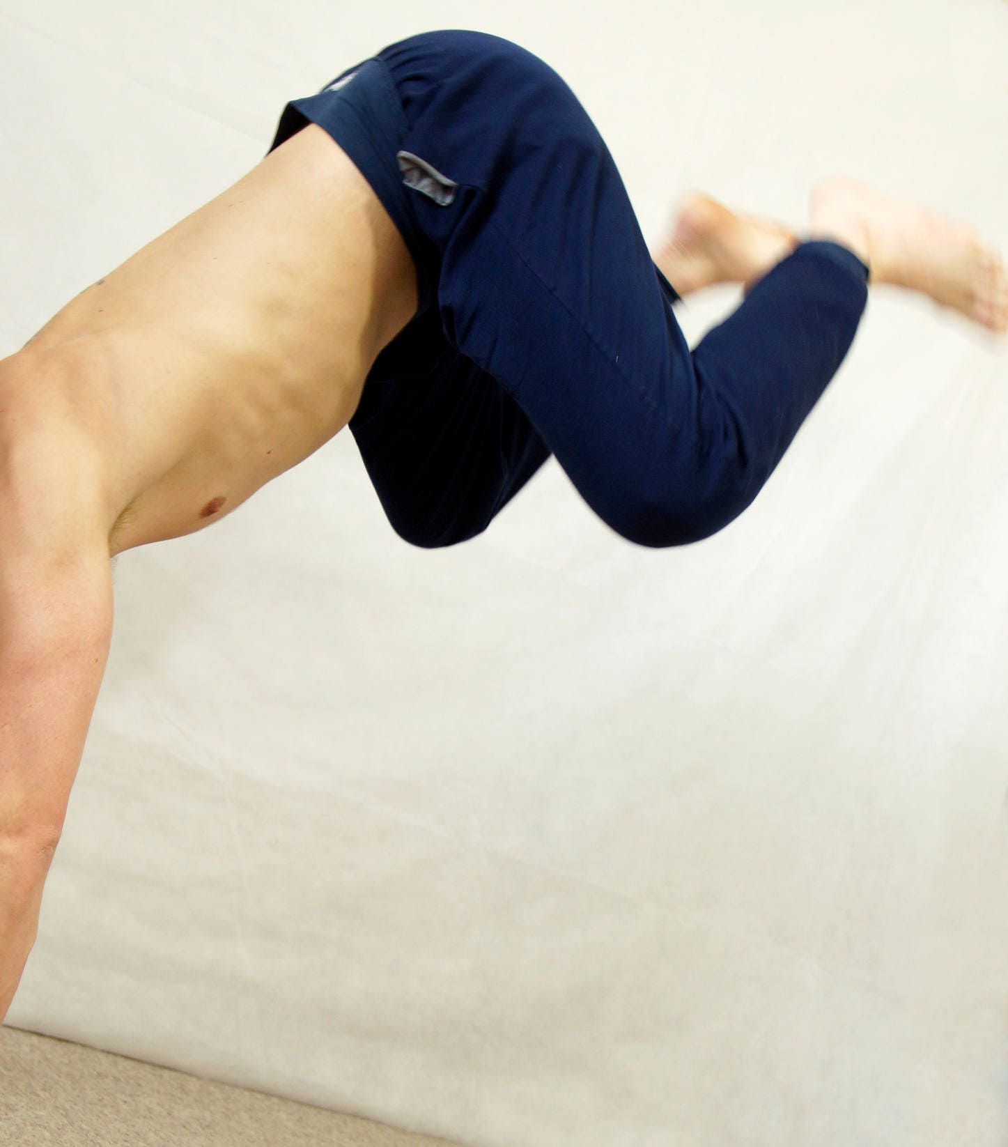 Image of Mens Yoga Pants With One Pocket, Harem Pants, Yoga, Kundalini Leggings, Sport, Comfy, Organic Cotton Jersey, Made To Measure, I Can Cu