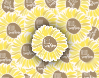 Sunflower Sticker Waterproof, Sunflower Sticker for Cup, Sunflower Gifts, Floral Stickers, Flower Stickers, Sticker Laptop, stocking stuffer