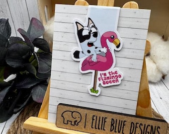 Muffin, Bluey Bookmark, Magnetic Bookmark, Planner Reading Accessory, Stocking stuffer, Cute Bookmark, Cute gift, Flamingo Queen