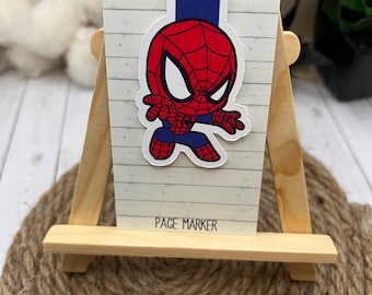 Cute Spiderman Bookmark, Magnetic Bookmark, Planner Reading Accessory, Stocking stuffer, Cute Bookmark, Cute gift, Spidy