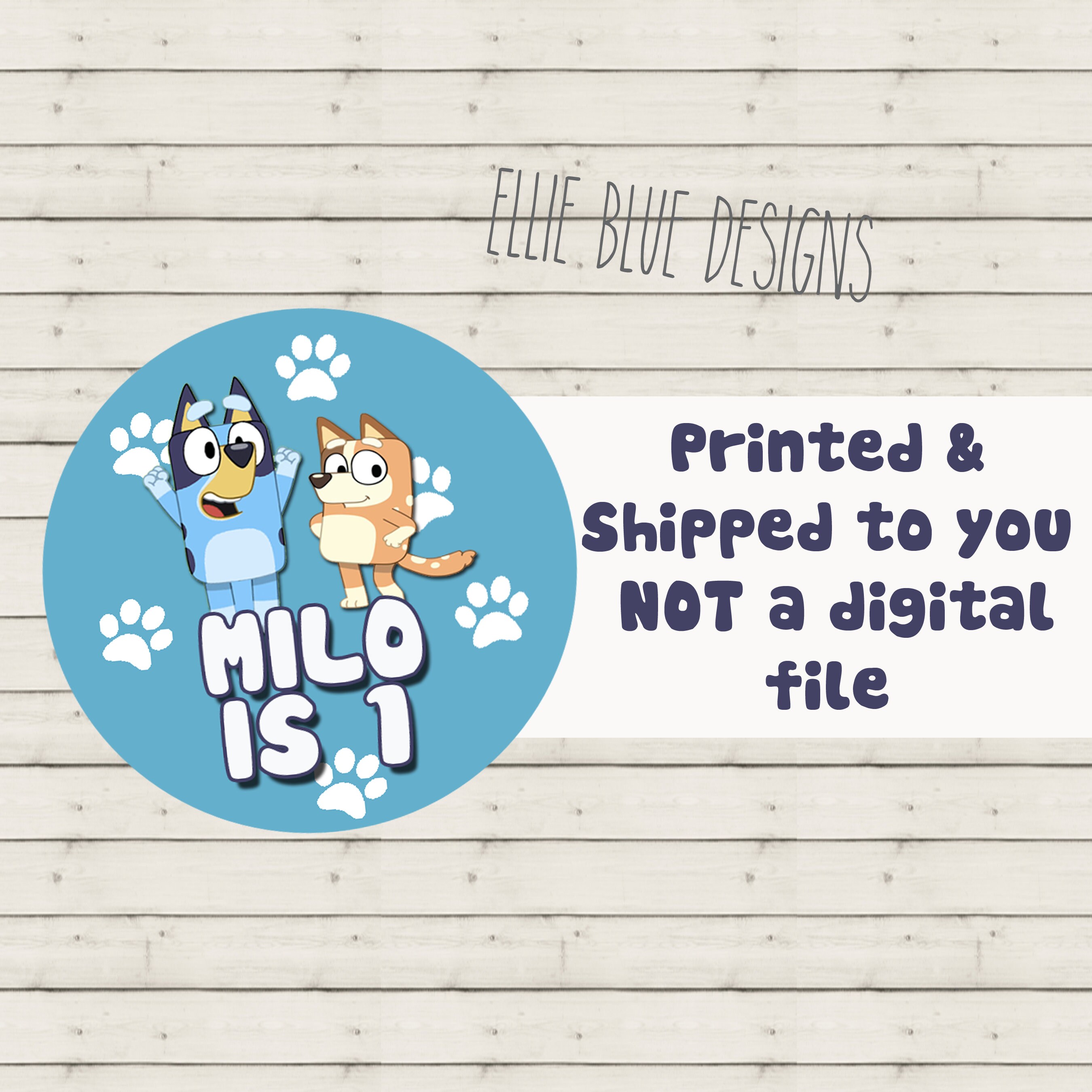 Bluey Birthday Party Stickers Bluey Birthday Favor Tags - Etsy