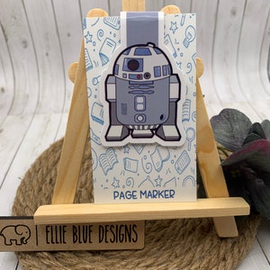 Star Wars R2D2 Bookmark, Droid Style Cult Movie Art,  Geeky Sci-Fi Fan Gift, Magnetic Bookmark, Planner Reading Accessory, Stocking stuffer