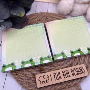 Froggy Sticky Note Cute Kawaii Froggy Aesthetic Stationery Memo Pad image 3