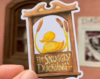 Snuggly Duckling Laptop Stickers, Tangled Rapunzel, Stocking stuffer planner, Hydroflask decal water bottle, Christmas gift, Ereader Sticker