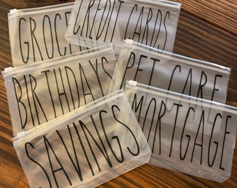 Cash Envelopes, Planner Envelopes, Budget Envelope System, Plastic Envelopes, zero based budget, Dave Ramsey, A6 Envelopes