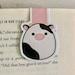 Squishmallow Cow Bookmark, Magnetic Bookmark, Planner Reading Accessory, Birthday gift journal, Cute Bookmark, Cute gift 