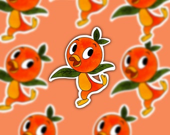 Orange Bird Sticker, Disney Sticker, Florida Orange Bird, Citrus Bird, Water Bottle, Stocking stuffer, Christmas gift, Ereader, Bookstagram