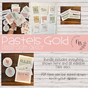 PASTEL Classroom Decor Bundle | Pastel Classroom Theme | Classroom Decor | Classroom Bundle | Teacher Resources | Peaceful Classroom Decor