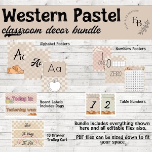 Modern Western Pastel Classroom Decor Bundle | Desert Inspired Classroom Theme | Classroom Decor | Teacher Resources | Classroom Decor