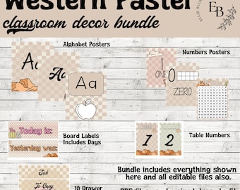 Modern Western Pastel Classroom Decor Bundle | Desert Inspired Classroom Theme | Classroom Decor | Teacher Resources | Classroom Decor