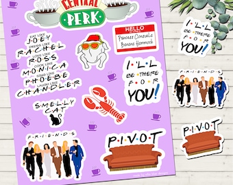 Friends Sticker Sheets | Great for Planners, Journaling, Scrapbooking, Bullet Journals, Etc.