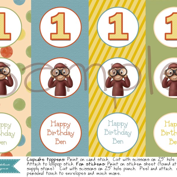 Curious Cupcake Topper Etsy