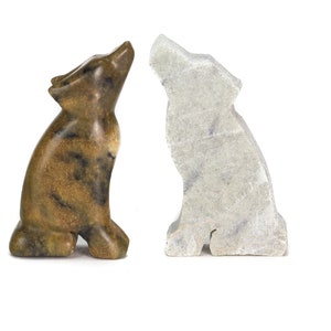 Soapstone carving wolf craft kit