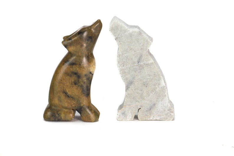 Soapstone carving wolf craft kit
