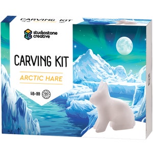 Arctic Hare Alabaster Carving Kit: Kid-Safe DIY Arts & Craft
