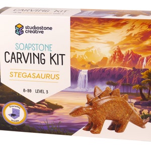 Stegosaurus Soapstone Carving Kit by Studiostone Creative