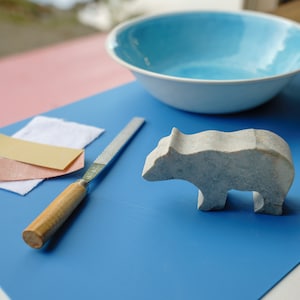 Soapstone carving bear craft kit materials