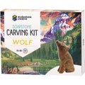 Wolf Soapstone Carving Kit: DIY Craft for Kids & Adults
