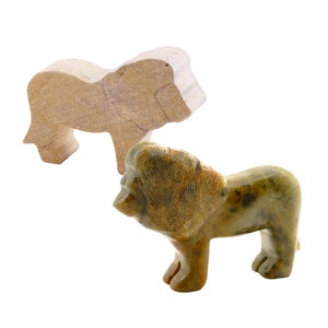 Lion Soapstone Carving and WhittlingDIY Arts and Craft Kit. All Kid-Safe Tools and Materials Included. For kids and adults 8 to 99 Years. image 2