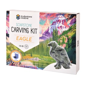 Eagle Soapstone Carving Kit: Kid-Safe DIY Arts & Crafts